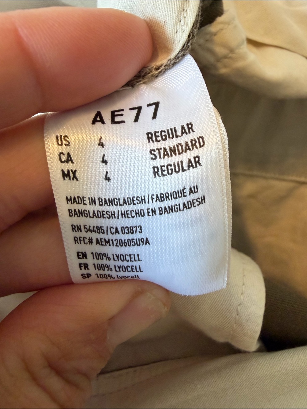 NWT AE77 Premium Pleated Trouser Pant Olive Size 4 Regular - Picture 16 of 16